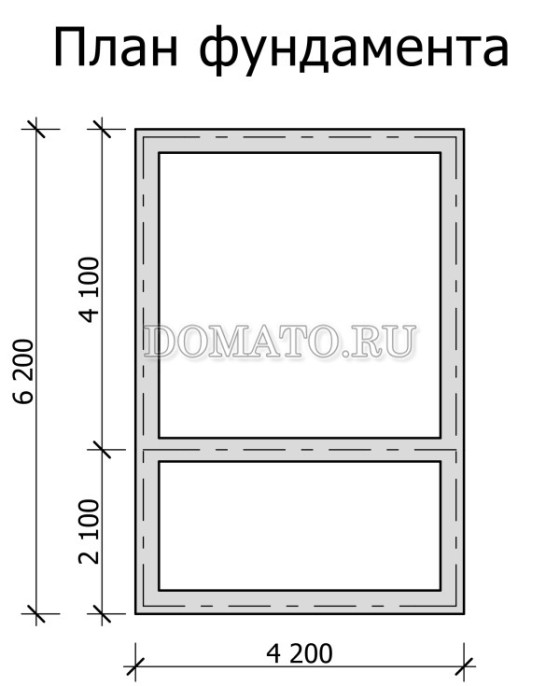 План фундамента 6 на 6