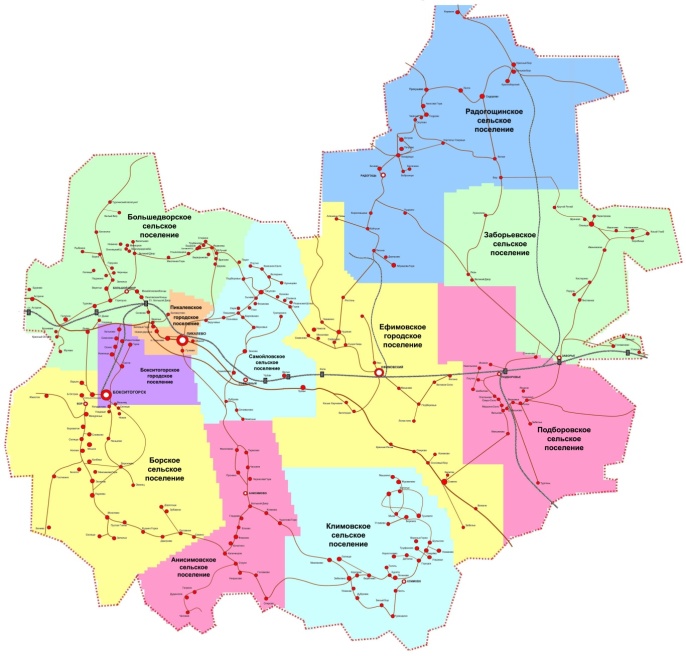карта бокситогорского района