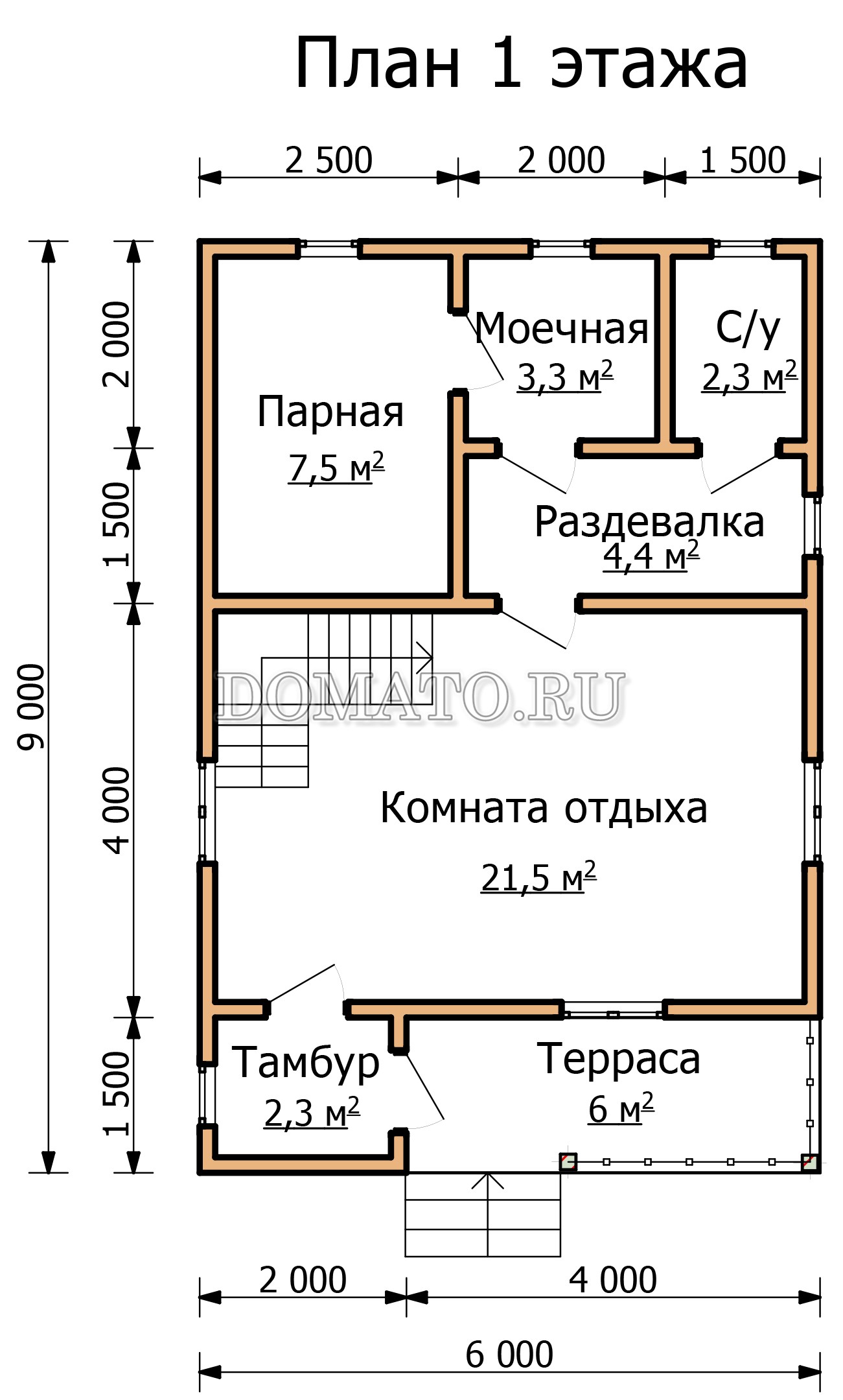 План бани 6 на 10