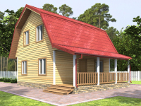 Дом 6×6  с террасой