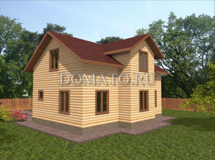 фасад деревянного дом 10×8.5