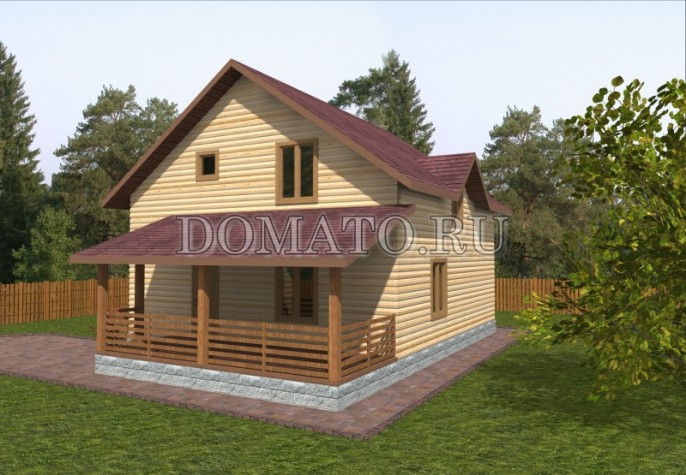Проект брусового дома 10.5×8
