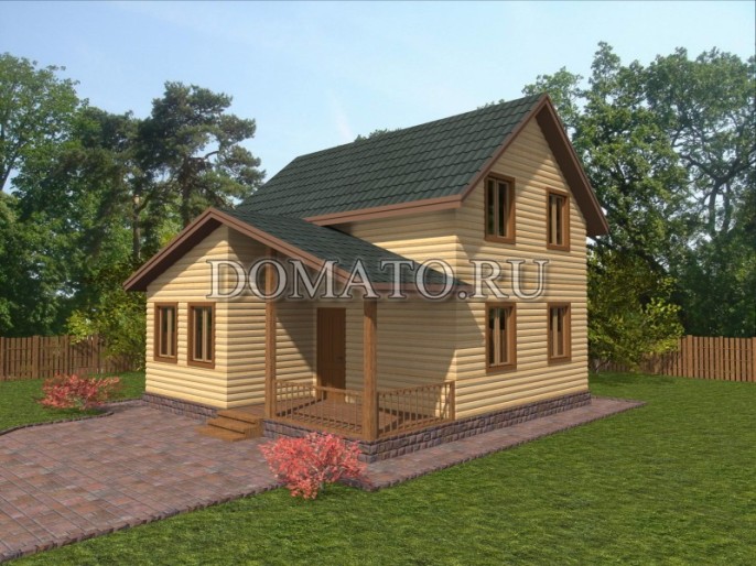 Проект дома 8×8 под ключ из бруса
