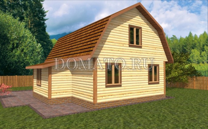 фасад дома 8×7