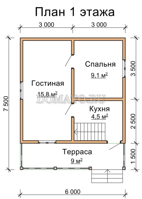 план 1 этажа