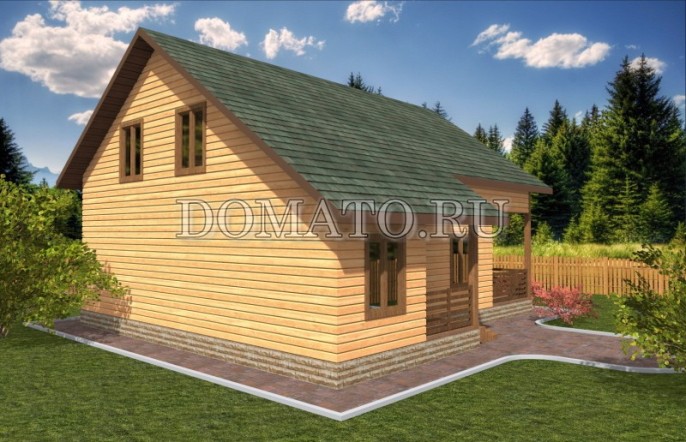 Фасад дома из бруса