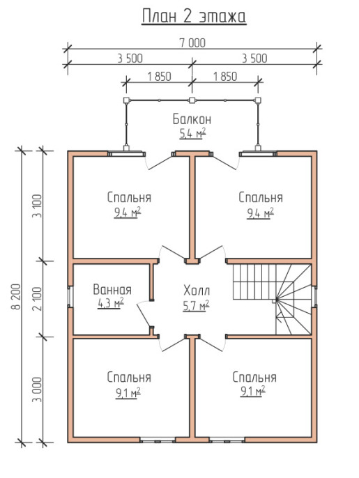 план 2 этажа