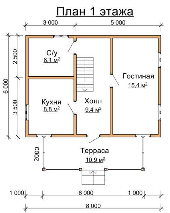 план 1 этажа