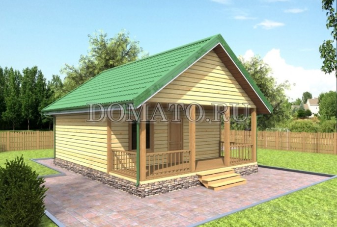 Проект бани 6×8 фасад