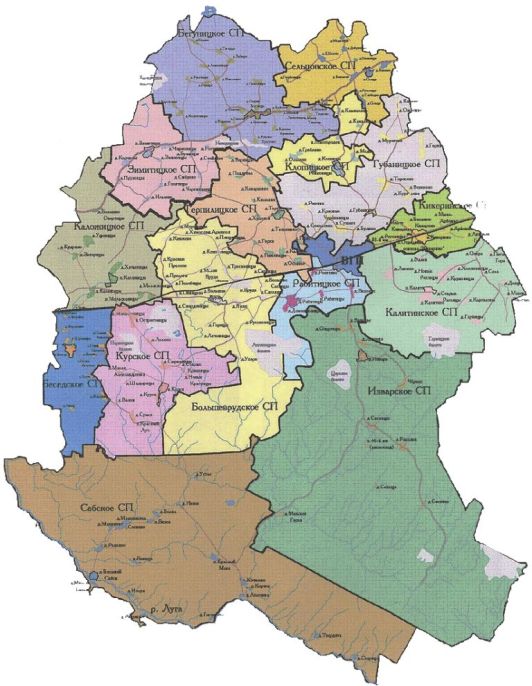 Карта Волосовского района