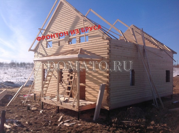 фронтон из профилированного бруса